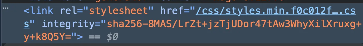Prod mode stylesheet link